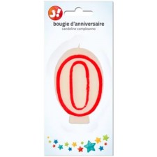 BOUGIE D'ANNIVERSAIRE CHIFFRE NUMERO 0
