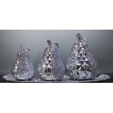 POIRES DECORATIFS STRASS AVEC 4 PLATEAU YF388