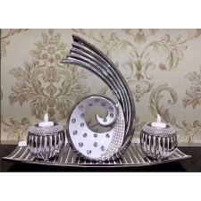 BOUGEOIR DECORATIF AVEC STRASS 4 PLATEAU YF390