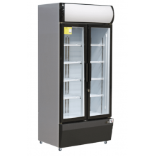 VITRINE A BOISSONS EVERSTEEL FC-LS112AHA 730L DOUBLE PORTE NOIR