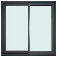 FENETRE PVC COULISSANTE GRIS 120X105CM