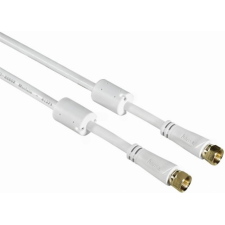 CÂBLE SATELLITE HAMA 75122508 COAXIAL "F" MÂLE / MÂLE 100DB OR BLANC 3M