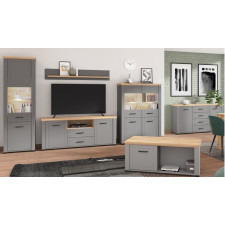 LIVING VALENCIA CHENE ARTISANAL ET GRIS GRAPHITE