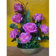 FLEURS ROSES ARTIFICIELLES B198 50CM