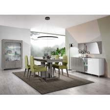 VITRINE LIPARI 2 PORTES 118X181X46CM BLANCHE