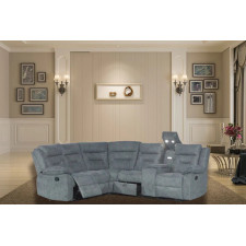 CANAPE D'ANGLE RELAX TISSU 260X220X102CM GRIS