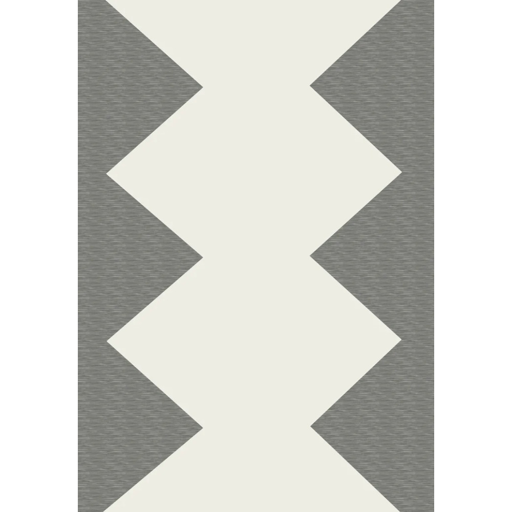 Tapis d'extérieur rectangulaire à motifs gris double-face