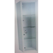 VITRINE GENT 1 PORTE 45X180CM BLANCHE