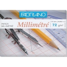 PAPIER MILLIMÉTRÉ FABRIANO FORMAT A4 72G