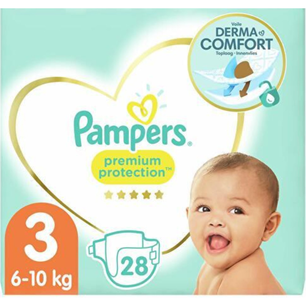COUCHES PAMPERS PREMIUM 6-10KG TAILLE 3