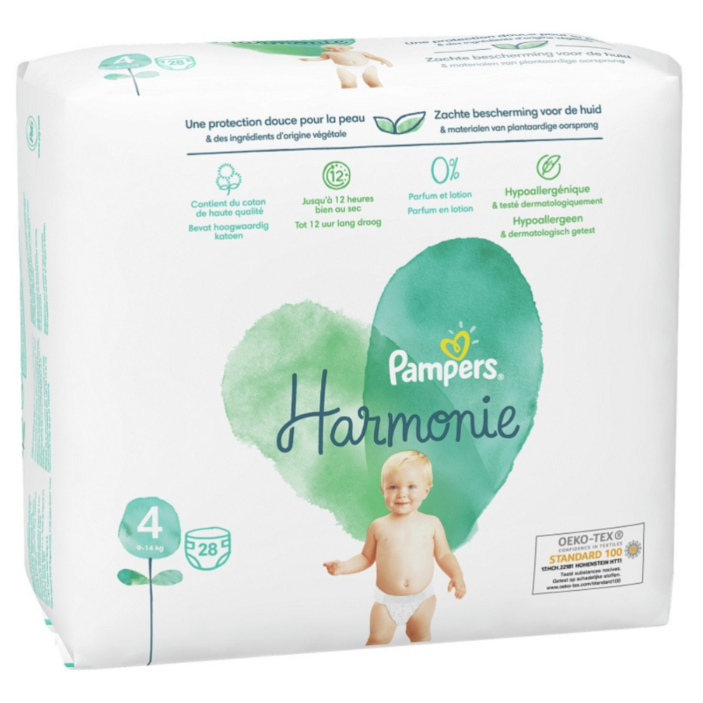 Pampers Harmonie 80 Couches Taille 4 (9-14 kg)
