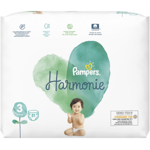 Pampers Harmonie Taille 3 (6 à 10 kg) - Emballage avec 22 Pampers