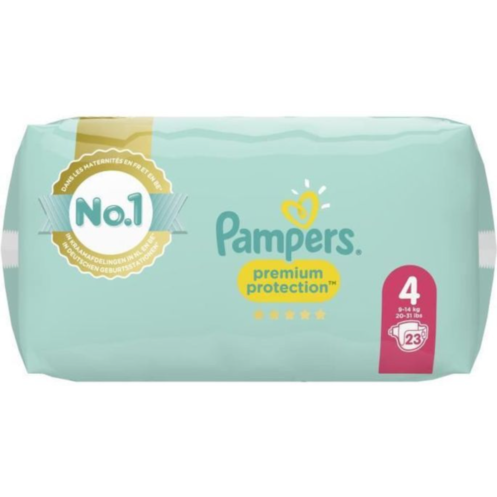 COUCHES PAMPERS HARMONIE TAILLE 4- 9-14KGS 28 PIECES