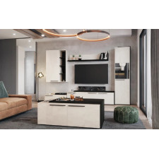 TABLE BASSE CHESS710 120X60X45CM BLANC NOIR