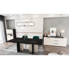 BUFFET CHESS720 180X75X40CM NOIR BLANC