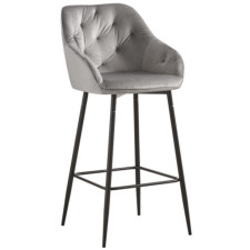 CHAISE BAR 876 VELOURS GRIS