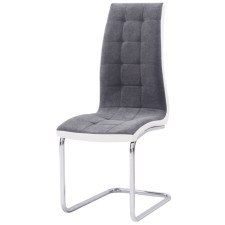 CHAISE 1058 40X58X103CM EN TISSU GRIS