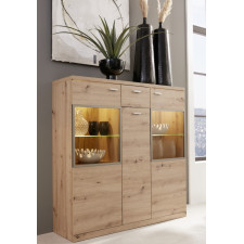 BUFFET HAUT ECHO 135X135X37CM CHENE