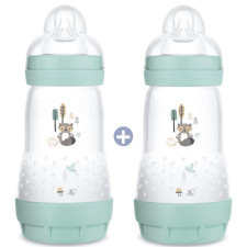 BIBERONS ANTI-COLIQUE MAM 2M+ PAR 2 260ML BLEUS