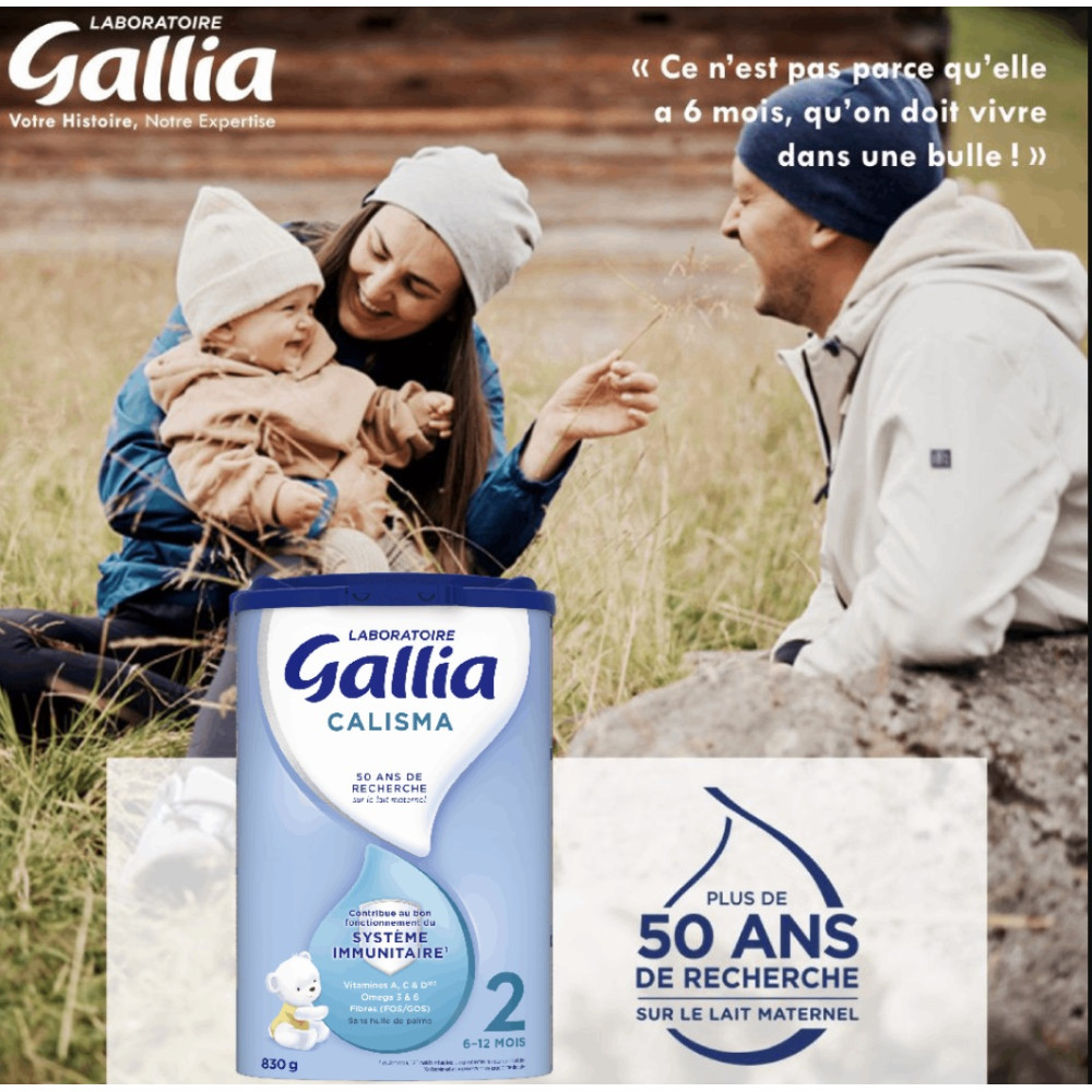 Gallia calisma relais lait en poudre 1er âge de 0 à 6 mois 830g