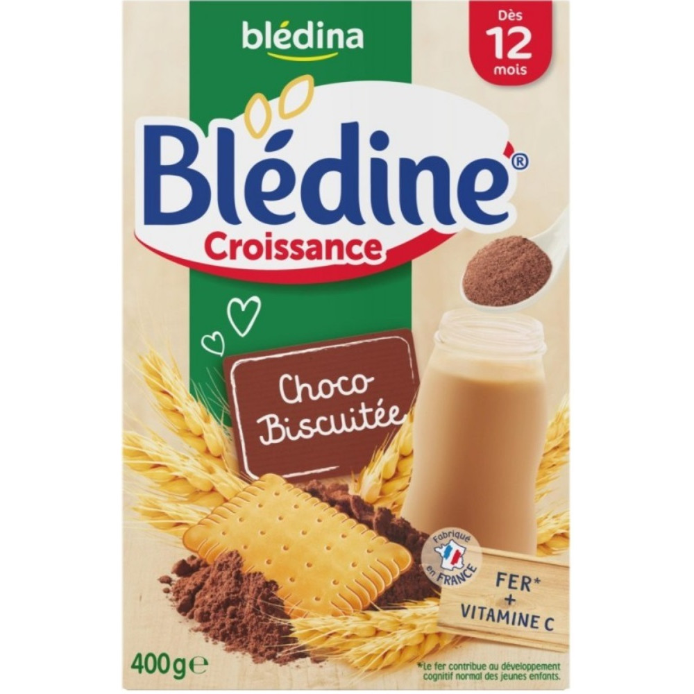 Blédina Croissance, céréales lactées, biscuité, saveur vanille
