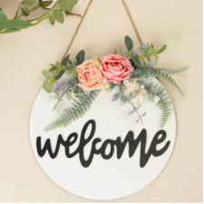 DECOR FLORAL WELCOME BRIDE TRIANGLE-ROND