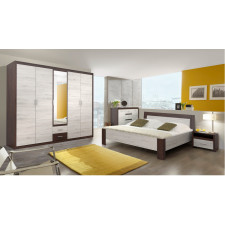 CHAMBRE A COUCHER LENA 160X200CM GRIS CHENE