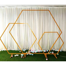 ARCHE DECORATIVE HEXAGONALE 2M JAUNE