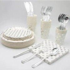 ASSIETTES A POIS 23CM 10PCES