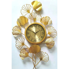 HORLOGE MURALE DECORATION FLORALE 2102G 90X55CM