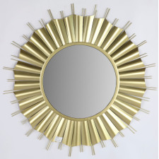 MIROIR MURAL ROND SOLEIL 60962 76X76CM DORE