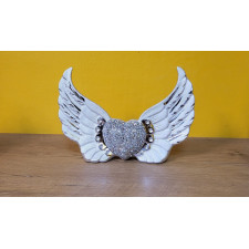 DECORATION COEUR AILE 664 18X26CM