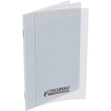 CAHIER GRANDS CARREAUX 140 PAGES 210x297 POLYPRO INCOLORE REL. AGRAFE