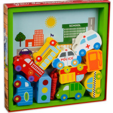 JEU DE VOITURE EN BOIS FERRY JOUETS X8