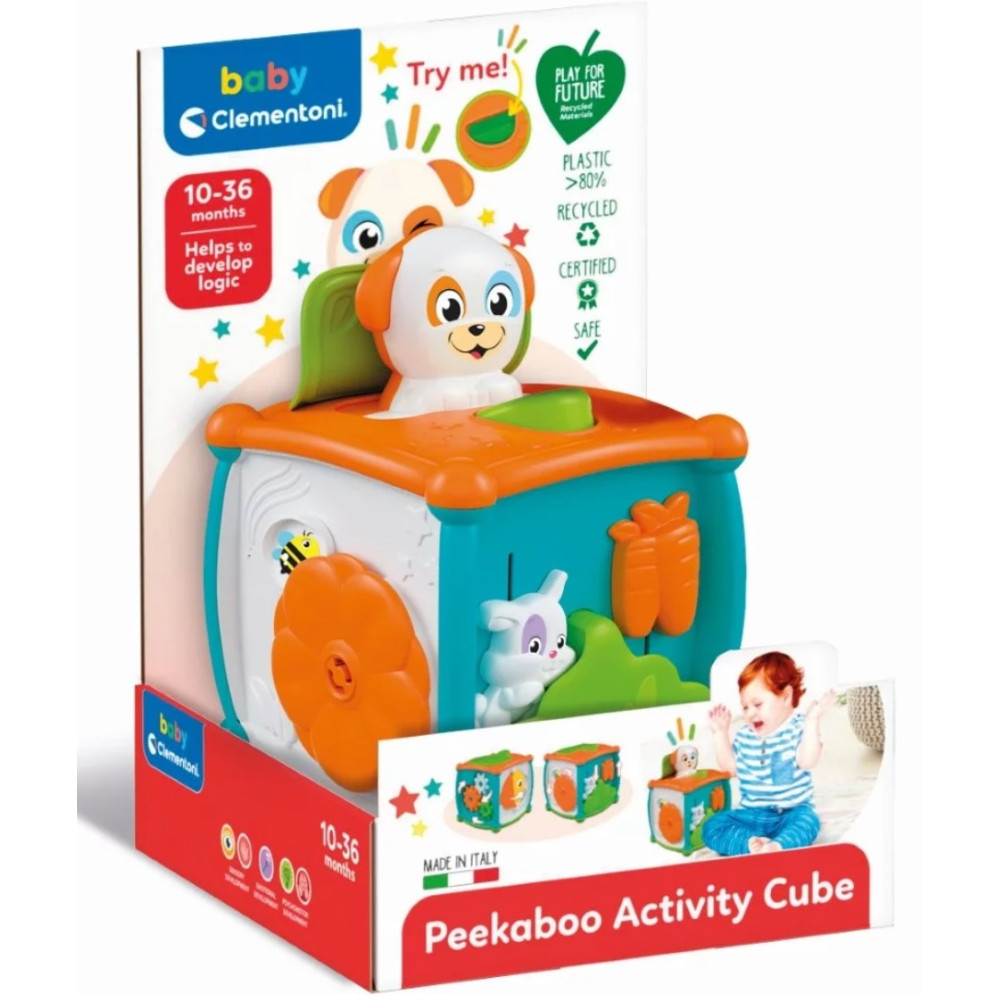 Cube d'éveil bébé, cadeau naissance, jouet bébé eveil et sensoriel, anneau  de dentition en bois - Un grand marché