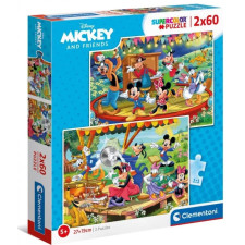 PUZZLE CLEMENTONI MICKEY MOUSE 2X60 PCES 5 ANS+