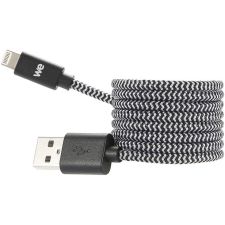 CABLE USB-C/LIGHTNING WE WEUSBLIGHTNY100N NYLON TRESSE 1M NOIR ET BLANC