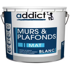 PEINTURE MURS ET PLAFONDS ADDICT 10L BLANC MAT