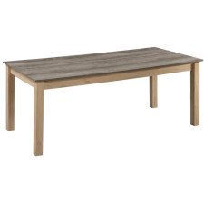 TABLE A MANGER TORO EFFET BOIS DE HETRE 190X90X74CM GRIS