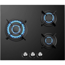 PLAQUE A GAZ EN VERRE FROMATIC NOIRE 3 GRILLES 1 WOK