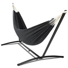 HAMAC METAL EN TOILE TERRE JARDIN ANTHRACITE