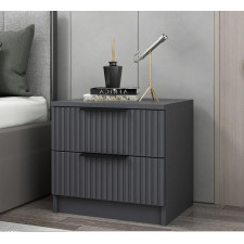 TABLE DE CHEVET LUX 47X50X40CM GRIS ANTHRACITE