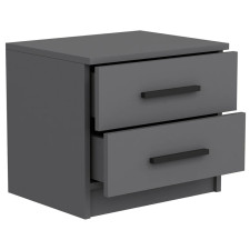 TABLE DE CHEVET 50X40X47CM GRIS ANTHRACITE