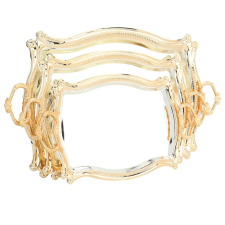 LOT DE 3 PLATEAUX T1458/3/SG DORE