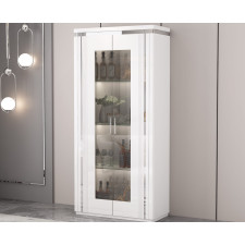 VITRINE 90429 BLANC ET CHROME