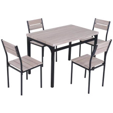 TABLE A MANGER 833-089 AVEC 4 CHAISES CHENE CLAIR