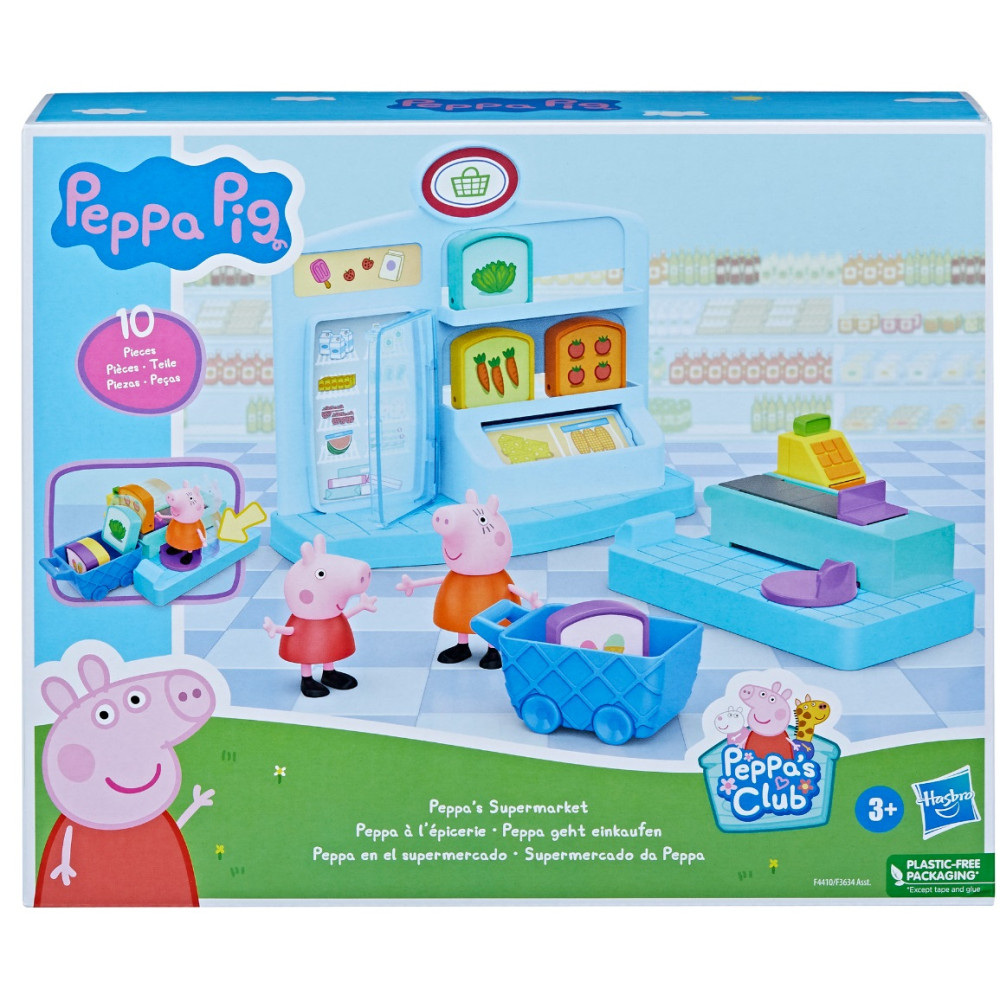 Peppa Pig Le club des amis de Peppa, jouet préscolaire, sons, 2 figurines,  7 accessoires, des 3 ans