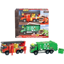 CAMION POMPIERS + POUBELLE MAJORETTE 3 ANS+