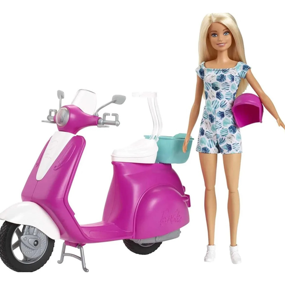 Lot Barbie sa fille et voiture sonore+vêtements - Barbie