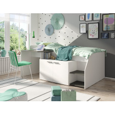 LIT AVEC BUREAU BLANC